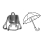 Backpack and Umbrellas